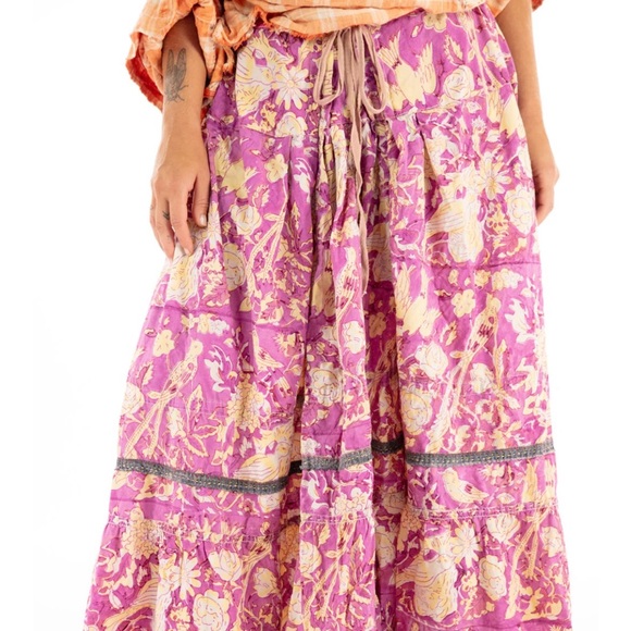 Magnolia Pearl Nepali Peasant Skirt with drawstring waist. - Picture 2 of 7